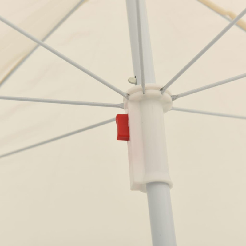 Parasol ogrodowy na stalowym słupku, piaskowy, 180 cm