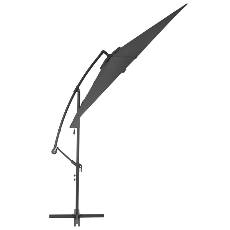 Parasol wiszący z aluminiowym słupkiem, 300 cm, antracytowy