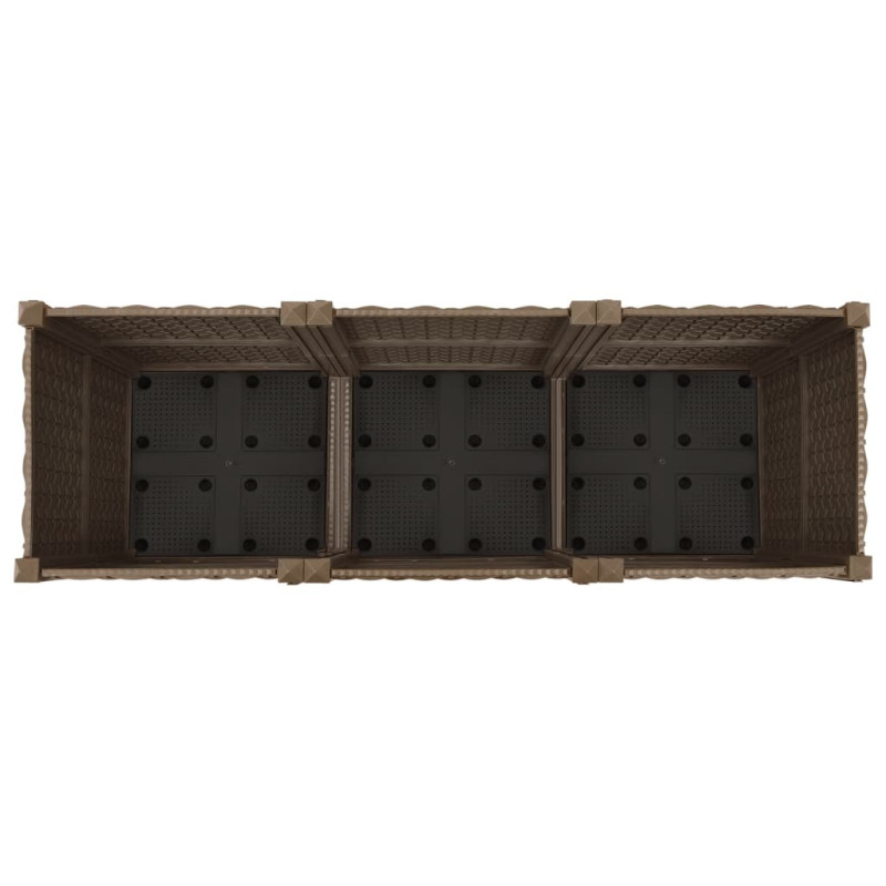 Donica do podniesionej rabaty, 120x40x38 cm, polipropylen