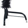 Sztuczna choinka połówka ze stojakiem, czarna, 120 cm, PVC