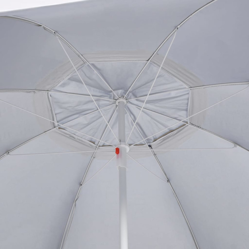 Parasol plażowy ze ściankami bocznymi, piaskowy, 215 cm