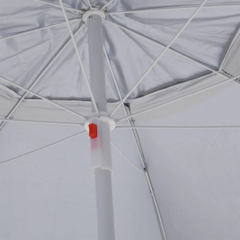 Parasol plażowy ze ściankami bocznymi, piaskowy, 215 cm
