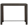 Ogrodowy stolik barowy, brązowy, 140,5x60,5x110,5 cm, rattan PE
