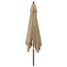 Parasol ogrodowy na drewnianym słupku, taupe, 300x300x273 cm