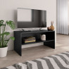 Szafka pod TV, czarna, 80x40x40 cm, materiał drewnopochodny