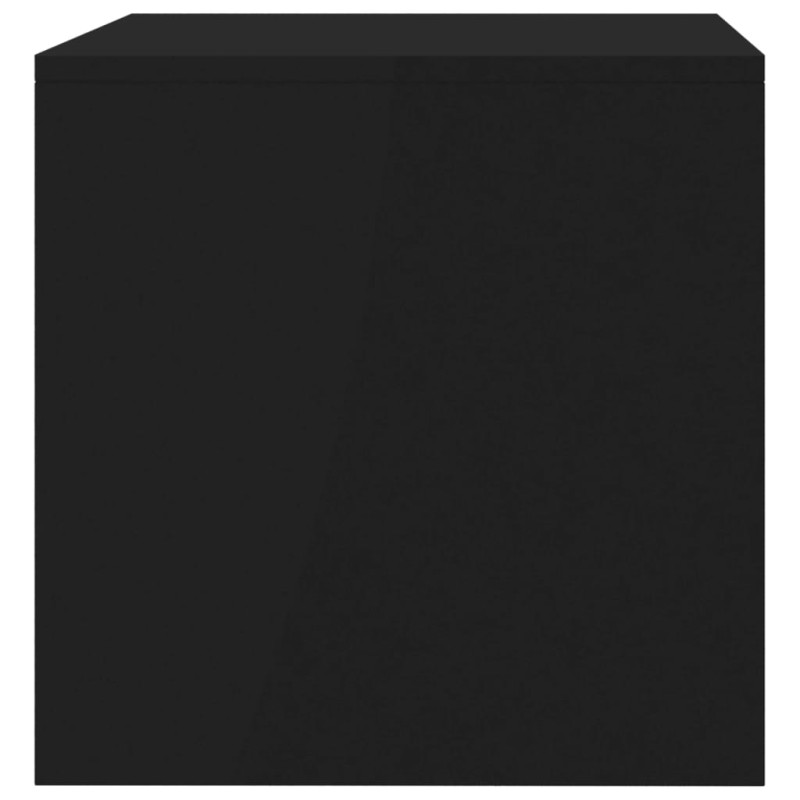 Szafka pod TV, czarna, 80x40x40 cm, materiał drewnopochodny