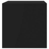 Szafka pod TV, czarna, 80x40x40 cm, materiał drewnopochodny