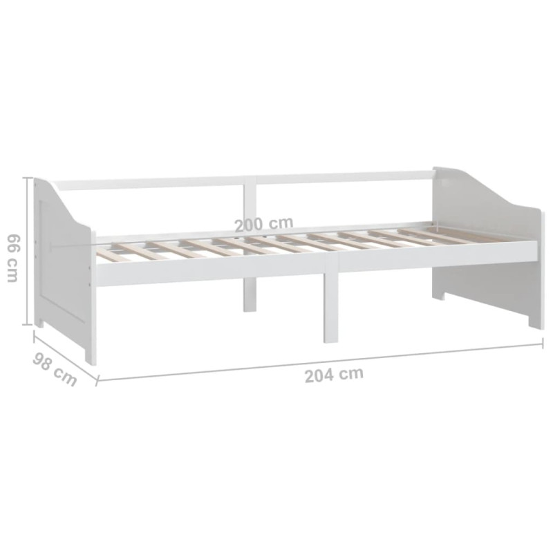 3-osobowa sofa/łóżko, biała, drewno sosnowe, 90 x 200 cm