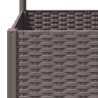 Donica ogrodowa z kratką, brązowa, 120x40x136 cm, PP