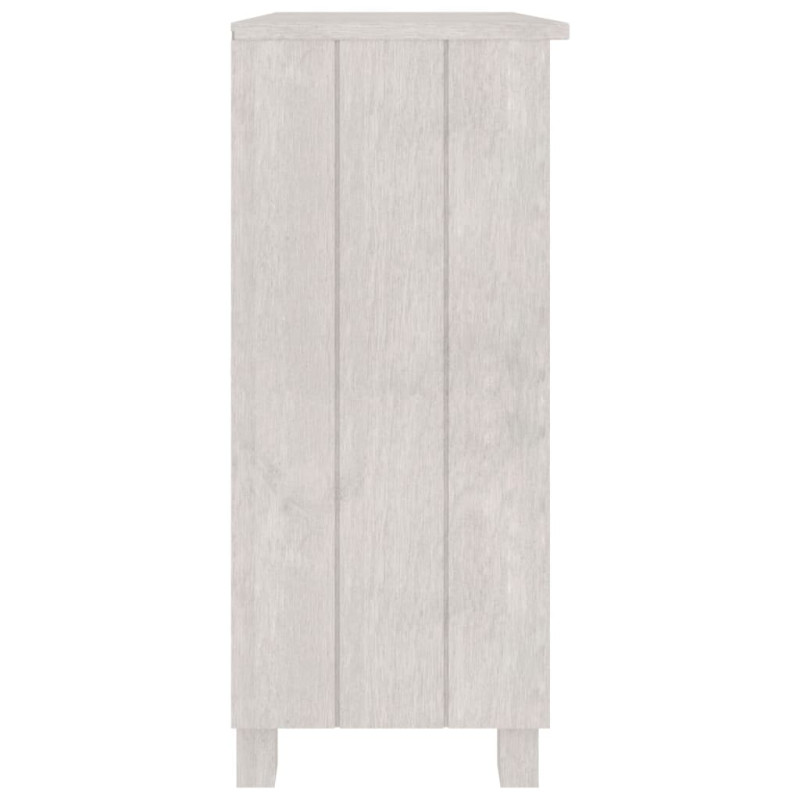 Szafka HAMAR, biała, 85x35x80 cm, lite drewno sosnowe