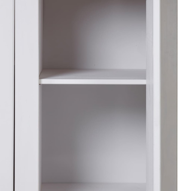 Szafa trzydrzwiowa, biała, 118x50x171,5 cm, sosna, seria Panama