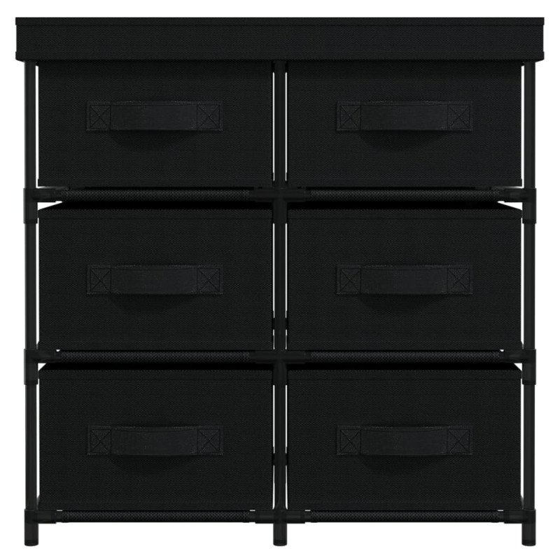 Szafka z 6 szufladami, 55x29x55 cm, szara, stal