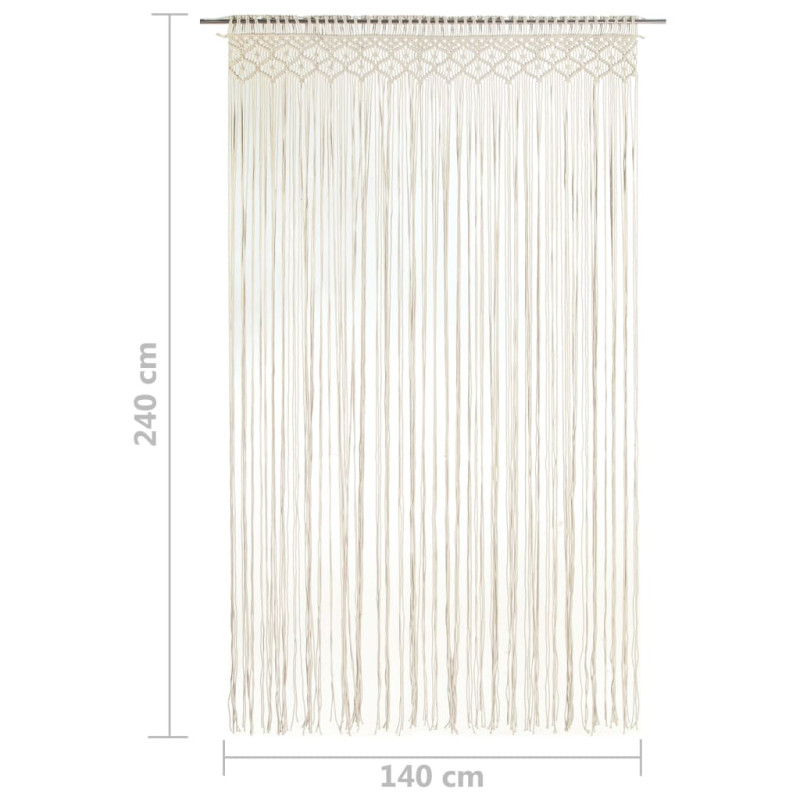Zasłona z makramy, 140 x 240 cm, bawełna