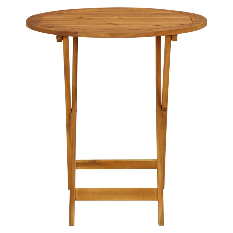 Składany stół ogrodowy, 70 cm, lite drewno akacjowe