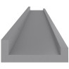 Półki ścienne, 2 szt., szare, 100x9x3 cm