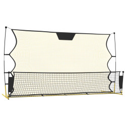 Rebounder piłkarski, czarno-żółty, 183x85x120 cm, poliester