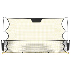 Rebounder piłkarski, czarno-żółty, 183x85x120 cm, poliester