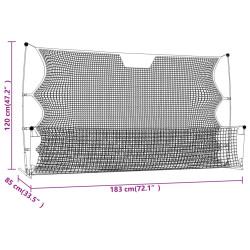 Rebounder piłkarski, czarno-żółty, 183x85x120 cm, poliester