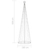 Choinka stożkowa, 752 kolorowe lampki LED, 160x500 cm