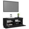 Szafka pod TV z oświetleniem LED, czarna, 80x35x40 cm