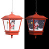 Świąteczna lampa wisząca LED z Mikołajem, czerwona, 27x27x45 cm