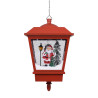 Świąteczna lampa wisząca LED z Mikołajem, czerwona, 27x27x45 cm
