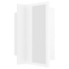 Szafka łazienkowa z lustrem i LED, biała, 40x12x45 cm, akryl