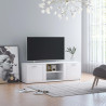 Szafka pod TV, biała, 120x34x37 cm, materiał drewnopochodny