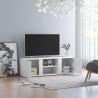 Szafka pod TV, biała, 120x34x37 cm, materiał drewnopochodny