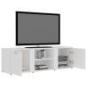 Szafka pod TV, biała, 120x34x37 cm, materiał drewnopochodny