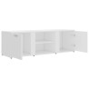 Szafka pod TV, biała, 120x34x37 cm, materiał drewnopochodny
