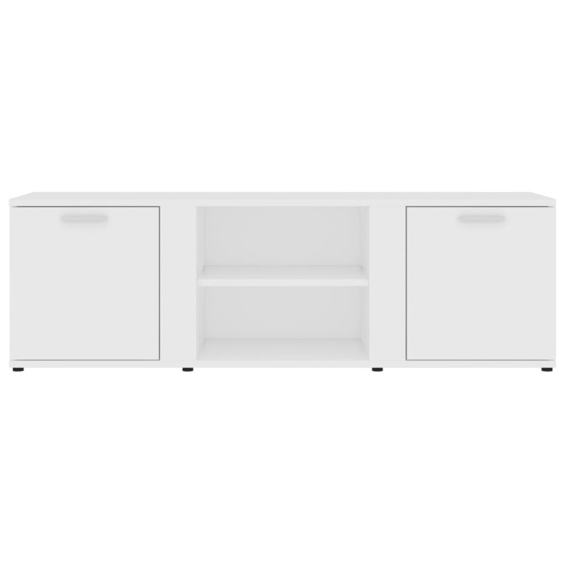 Szafka pod TV, biała, 120x34x37 cm, materiał drewnopochodny