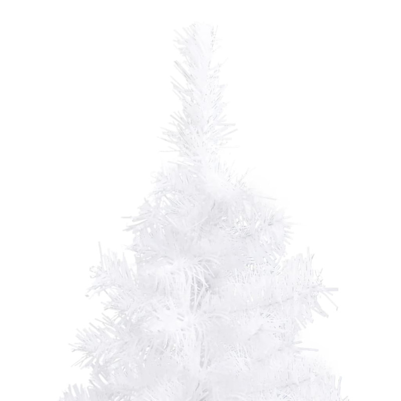 Sztuczna choinka narożna, biała, 150 cm, PVC