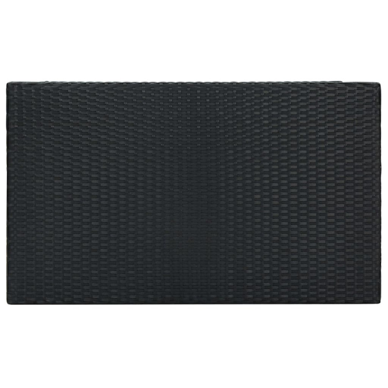 Ogrodowy stolik barowy, czarny, 100x60,5x110,5 cm, polirattan