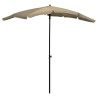 Parasol ogrodowy na słupku, 200x130 cm, kolor taupe