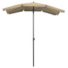 Parasol ogrodowy na słupku, 200x130 cm, kolor taupe