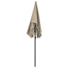 Parasol ogrodowy na słupku, 200x130 cm, kolor taupe