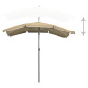 Parasol ogrodowy na słupku, 200x130 cm, kolor taupe