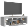 Szafka pod TV z oświetleniem LED, szarość betonu 140x36,5x40 cm