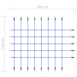 Siatka do wspinania, 200x150 cm, niebieska