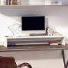 Podstawka na monitor, biała, 100x27x15 cm, lite drewno sosnowe