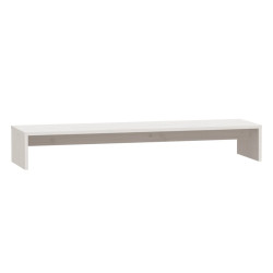 Podstawka na monitor, biała, 100x27x15 cm, lite drewno sosnowe