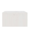 Podstawka na monitor, biała, 100x27x15 cm, lite drewno sosnowe