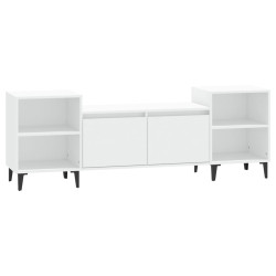 Szafka pod TV, biała, 80x36x50 cm, materiał drewnopochodny