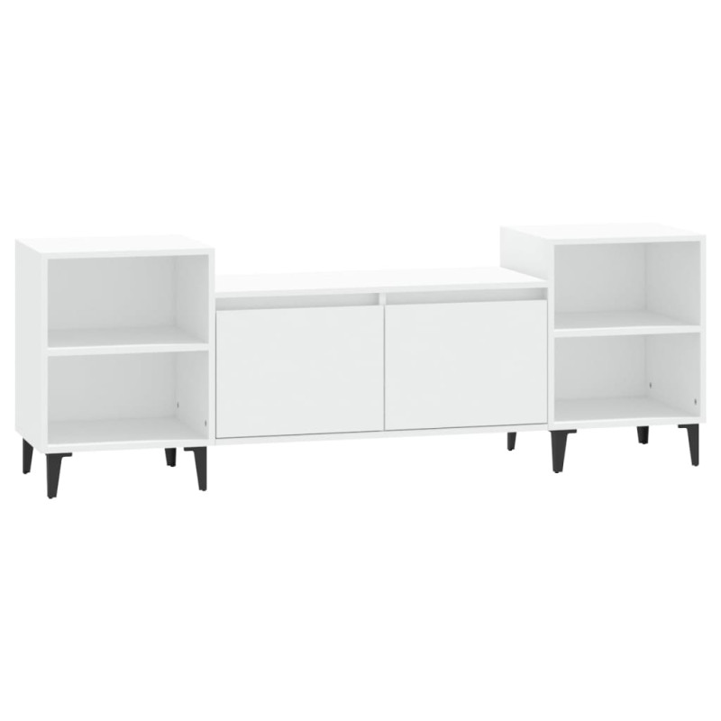 Szafka pod TV, biała, 80x36x50 cm, materiał drewnopochodny