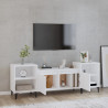 Szafka pod TV, biała, 80x36x50 cm, materiał drewnopochodny