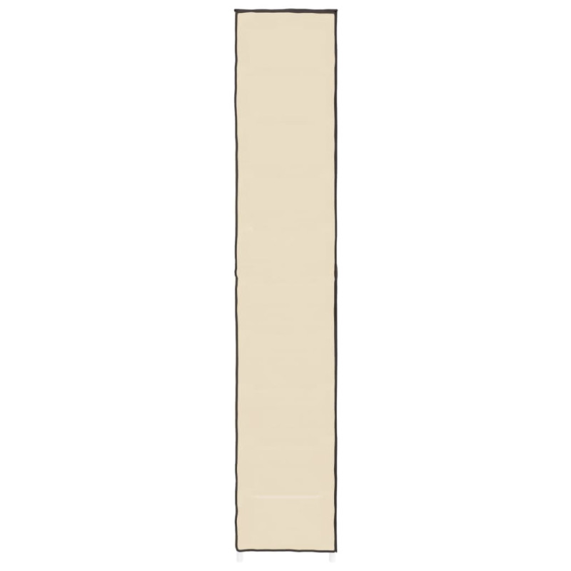 Szafka na buty, kremowa, 60x30x166 cm, materiałowa