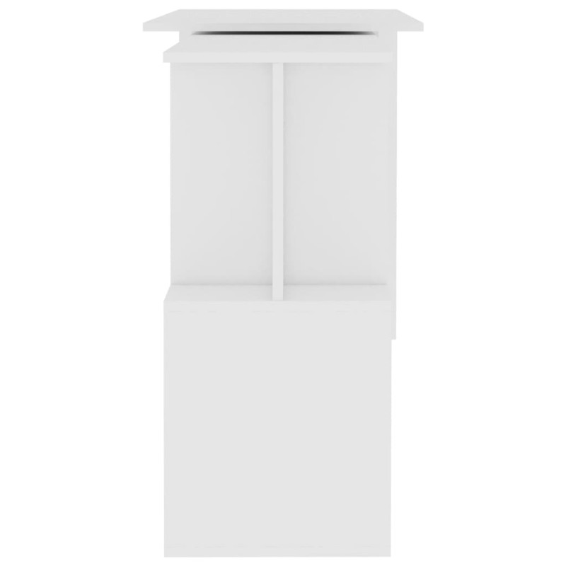 Biurko narożne, białe, 200x50x76 cm, materiał drewnopochodny