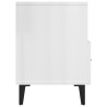 Szafka pod TV, biała, wysoki połysk, 80x36x50 cm