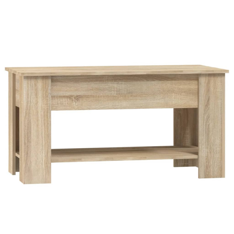 Stolik kawowy, dąb sonoma 101x49x52 cm, materiał drewnopochodny